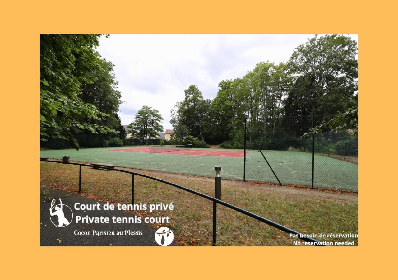 Cocon Parisien Au Plessis - Court De Tennis Prive Apartment Le Plessis-Bouchard ภายนอก รูปภาพ